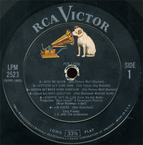 Elvis Presley : Pot Luck (LP, Album, Mono, Ind)