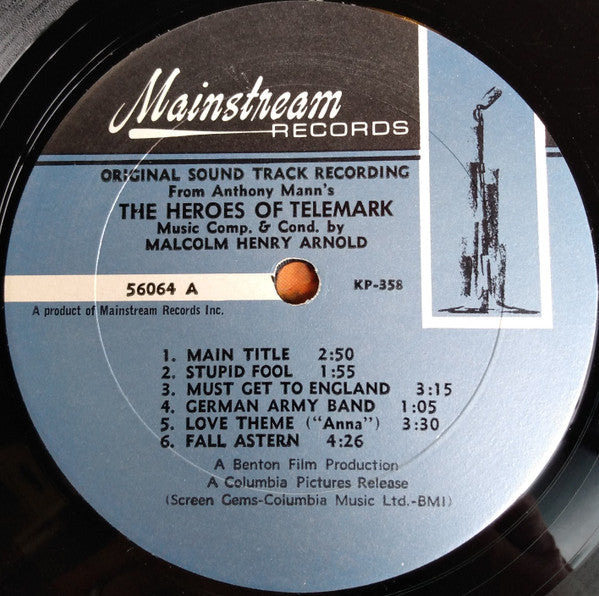 Malcolm Henry Arnold* : The Heroes Of Telemark: Original Sound Track Recording (LP, Album, Mono)