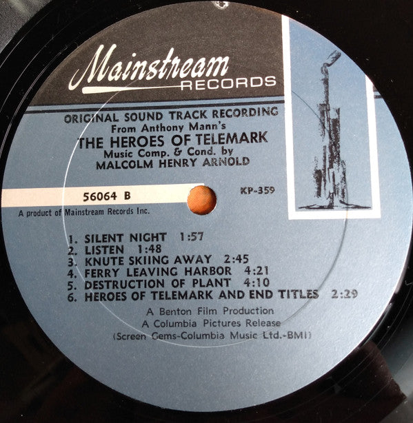 Malcolm Henry Arnold* : The Heroes Of Telemark: Original Sound Track Recording (LP, Album, Mono)