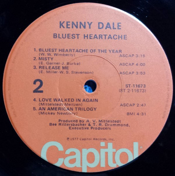 Kenny Dale : Bluest Heartache (LP, Album)