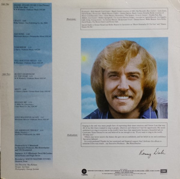 Kenny Dale : Bluest Heartache (LP, Album)