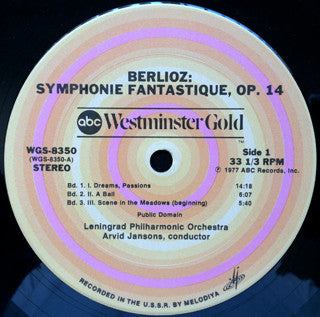 Hector Berlioz Conducted By Arvid Jansons Performed By Leningrad Philharmonic Orchestra : Symphonie Fantastique (LP)