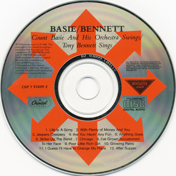 Count Basie / Tony Bennett : Count Basie Swings / Tony Bennett Sings (CD, Album, RE)