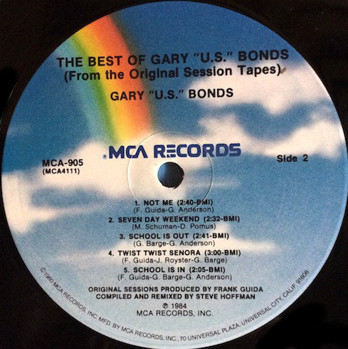 Gary U.S. Bonds : The Best Of Gary U.S. Bonds (From The Original Session Tapes) (LP, Comp, Pin)