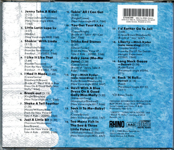 Mitch Ryder & The Detroit Wheels : Rev Up - The Best Of Mitch Ryder & The Detroit Wheels (CD, Comp, Club)