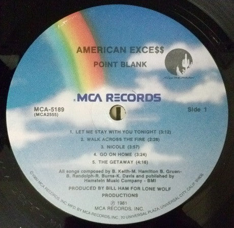 Point Blank (9) : American Exce$$ (LP, Album, Pin)