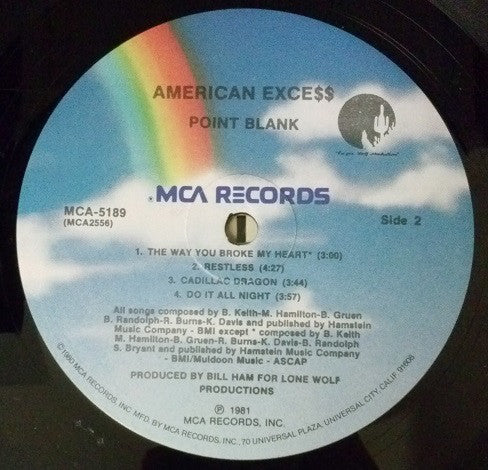 Point Blank (9) : American Exce$$ (LP, Album, Pin)