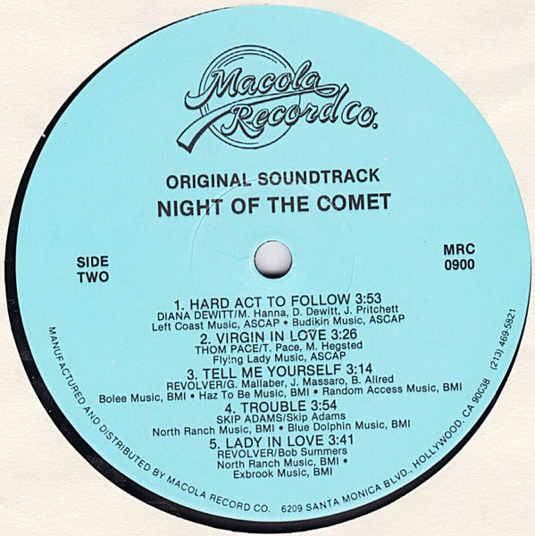 Various : Night Of The Comet (Original Soundtrack) (LP, Album)