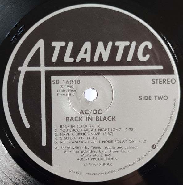AC/DC : Back In Black (LP, Album, AR,)