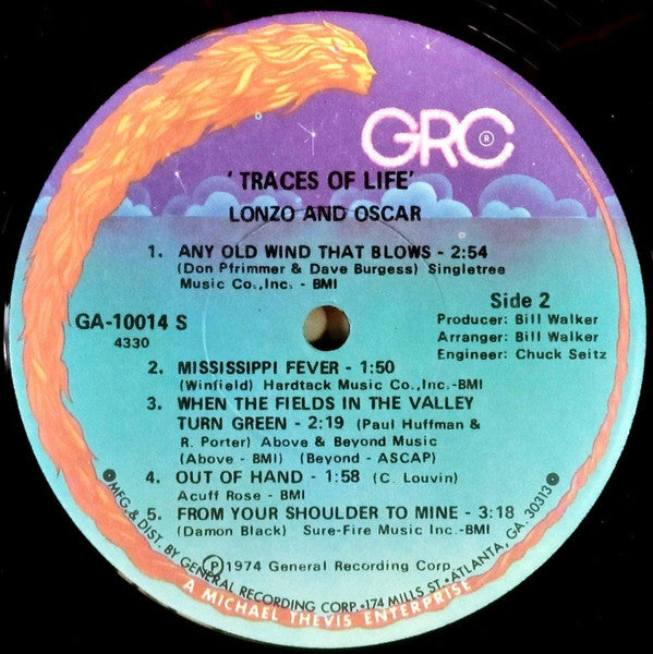 Lonzo & Oscar : Traces Of Life (LP, Album)