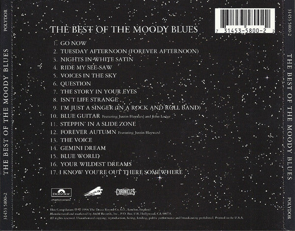 The Moody Blues : The Best Of The Moody Blues (CD, Comp, RM)