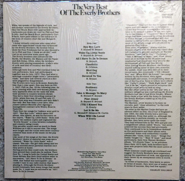Everly Brothers : The Very Best Of The Everly Brothers (LP, Comp)