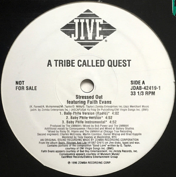 A Tribe Called Quest featuring Faith Evans : Stressed Out (12", Promo)