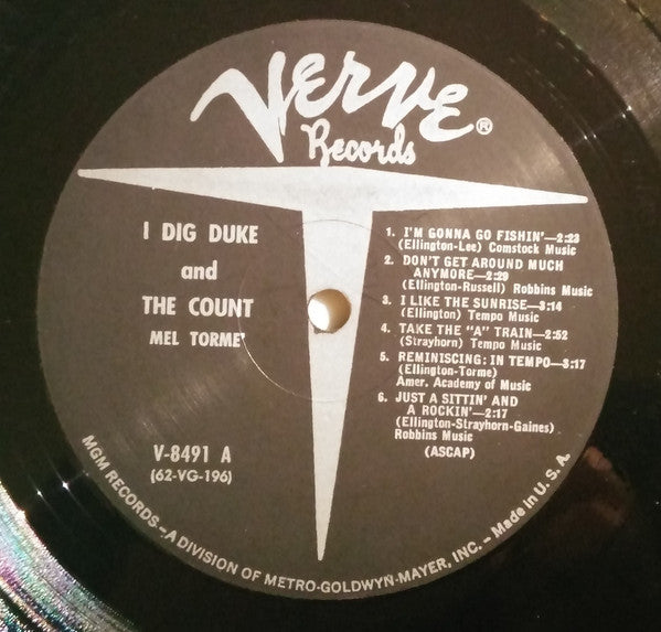 Mel Tormé : I Dig The Duke - I Dig The Count (LP, Album)