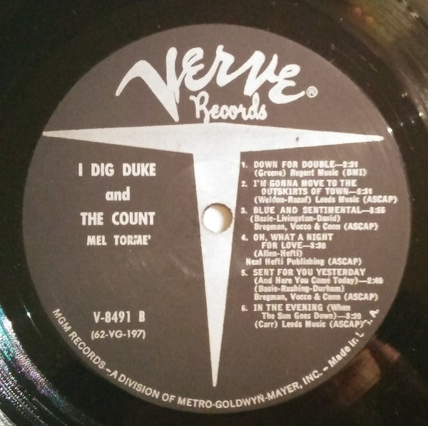 Mel Tormé : I Dig The Duke - I Dig The Count (LP, Album)