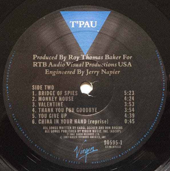 T'Pau : T'Pau (LP, Album, RP)