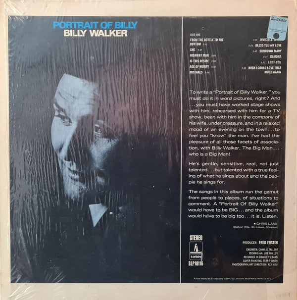 Billy Walker : Portrait Of Billy (LP)
