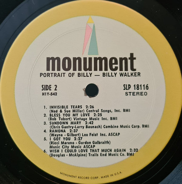 Billy Walker : Portrait Of Billy (LP)