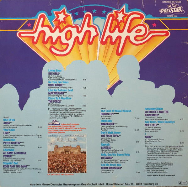 Various : High Life (Original Top Hits Ungekürzt Frühjahr '82) (LP, Comp)