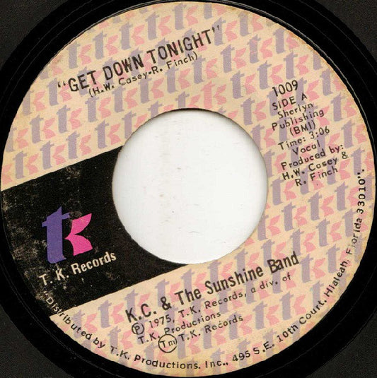 K.C. & The Sunshine Band* : Get Down Tonight (7", Single, PRC)