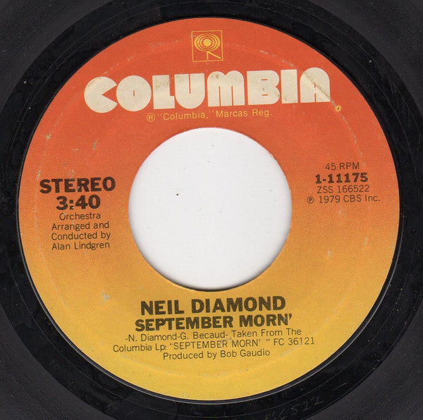 Neil Diamond : September Morn / I'm A Believer (7", Single, Styrene, Ter)