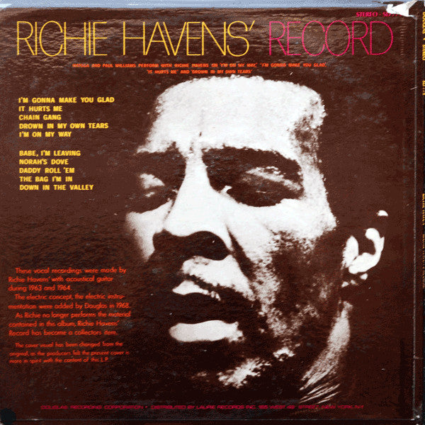 Richie Havens : Richie Havens' Record (LP, Album, RE, Ter)