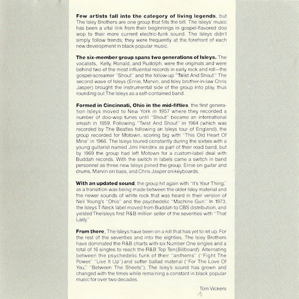 The Isley Brothers : Isley's Greatest Hits, Volume 1 (CD, Comp, RP)