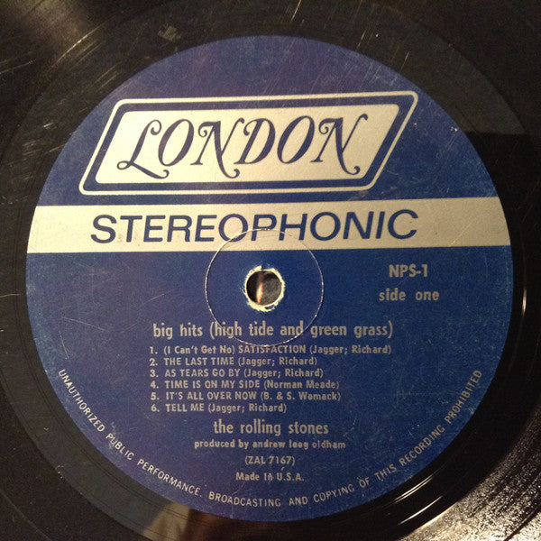 The Rolling Stones : Big Hits (High Tide And Green Grass) (LP, Comp)