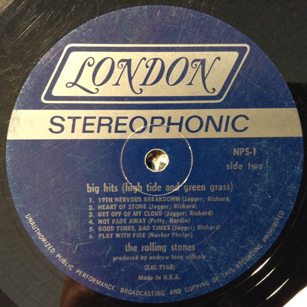 The Rolling Stones : Big Hits (High Tide And Green Grass) (LP, Comp)