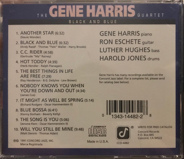 The Gene Harris Quartet : Black And Blue (CD, Album)