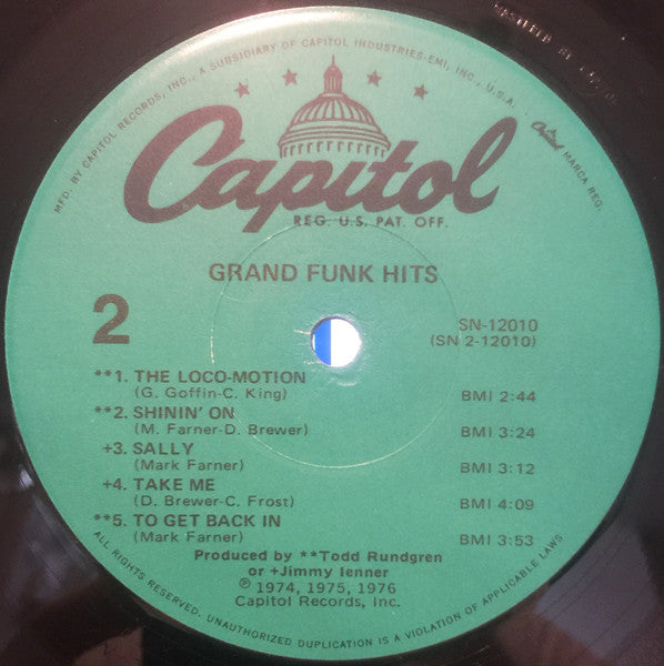 Grand Funk* : Grand Funk Hits (LP, Comp, RE)