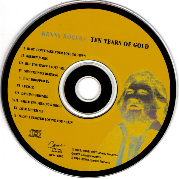 Kenny Rogers : Ten Years Of Gold (CD, Comp, RE)