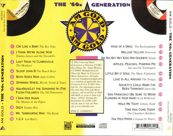 Various : AM Gold - The '60s Generation (CD, Comp)