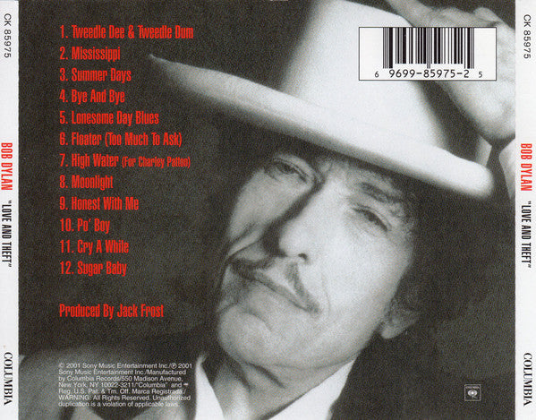 Bob Dylan : "Love And Theft" (CD, Album)