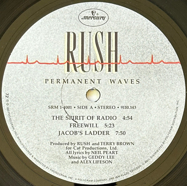 Rush : Permanent Waves (LP, Album, 72 )