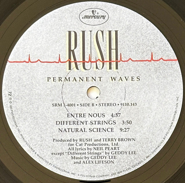 Rush : Permanent Waves (LP, Album, 72 )