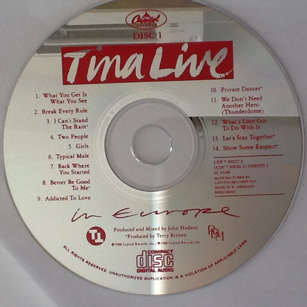 Tina Turner : Tina Live In Europe (2xCD, Album)