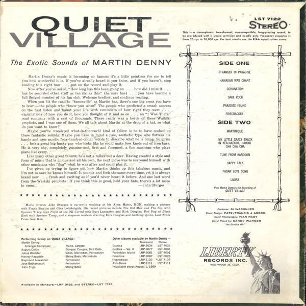 Martin Denny : Quiet Village - The Exotic Sounds Of Martin Denny (LP, Album, RP, Los)