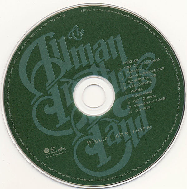 The Allman Brothers Band : Hittin' The Note (CD, Album)