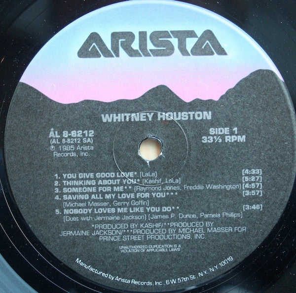 Whitney Houston : Whitney Houston (LP, Album, RE, Ind)