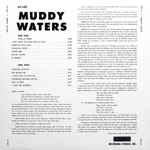 Muddy Waters : The Best Of Muddy Waters (LP, Comp, Mono, RE, RM, 180)