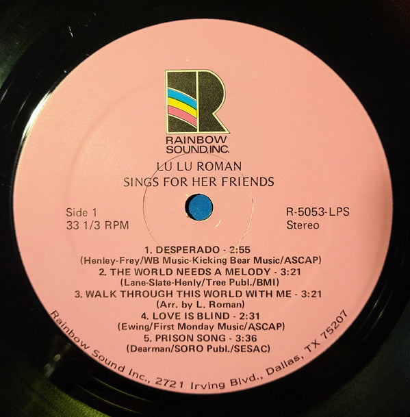 Lulu* : Sings For Her Friends (LP, Album)