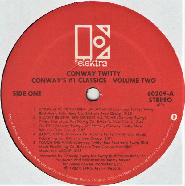 Conway Twitty : Conway's #1 Classics Volume Two (LP, Album, Spe)