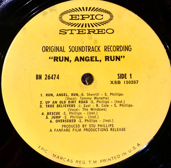 Stu Phillips Featuring Tammy Wynette : Run, Angel, Run (Original Sound Track Recording (LP, Album)