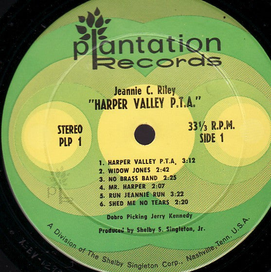 Jeannie C. Riley : Harper Valley P.T.A. (LP, Album)