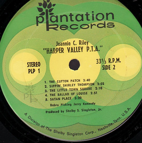 Jeannie C. Riley : Harper Valley P.T.A. (LP, Album)