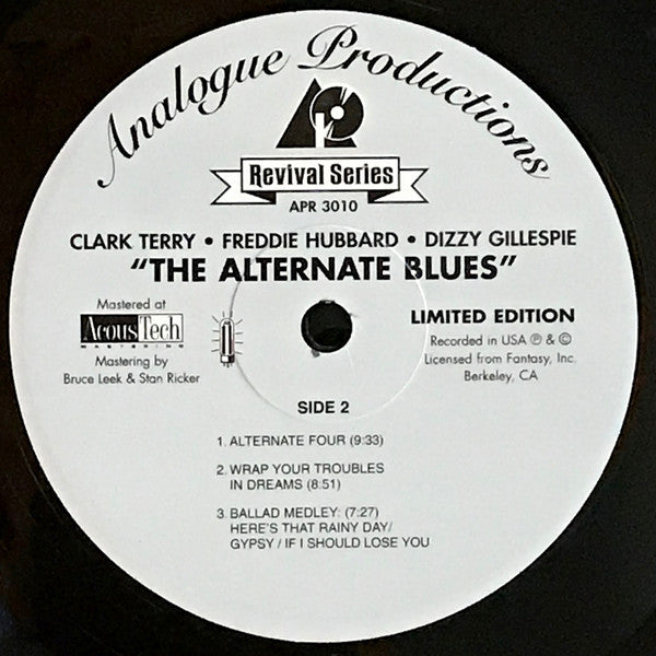 Clark Terry • Freddie Hubbard • Dizzy Gillespie Plus Oscar Peterson : The Alternate Blues (LP, Album, Ltd, RE, RM)