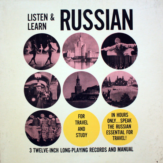 No Artist : Listen & Learn Russian (3xLP,   + Box)