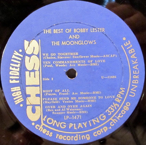 Bobby Lester And  The Moonglows : The Best Of Bobby Lester And The Moonglows (LP, Comp, Mono, Blu)