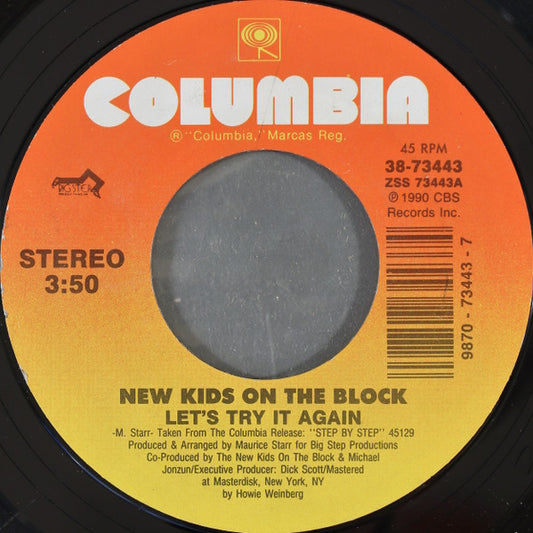 New Kids On The Block : Let's Try It Again (7", Styrene)